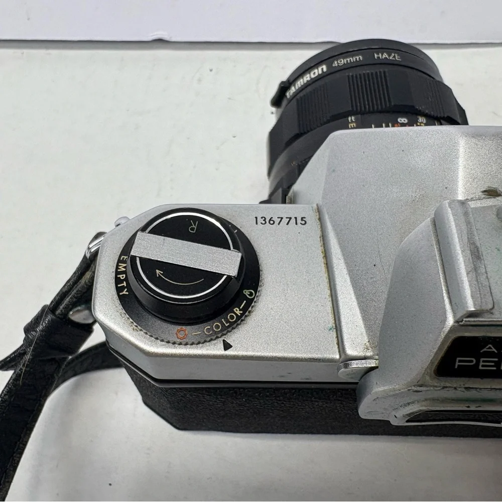 Honeywell Pentax Spotmatic Asahi Japan Camera With Tamron 45m Lens & Case